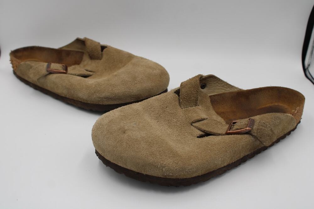Size 43EU - Birkenstock Boston Soft Footbed Suede Leather Taupe